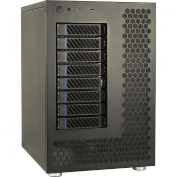 Inter-Tech NAS-8 - Caja de disco duro (HDD) para 8 unidades, compatible con discos de 2.5/3.5, color negro, ITX/mATX/ATX