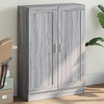 Librería de madera multicapa gris Sonoma 82,5x30,5x115 cm