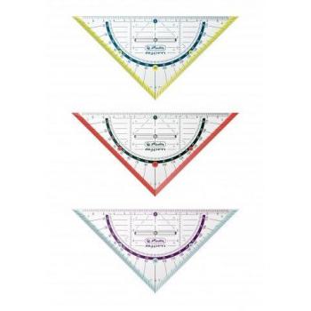 Escuadra Geométrica Herlitz My.Pen 16 cm con Mango, Plástico Multicolor