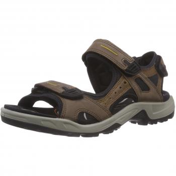 ECCO Men's Yucatan Rip Tape Fastening Sandals - Brown - Size 10