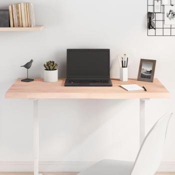 Tablero de mesa de roble macizo sin tratar 100x50x(2-4)cm