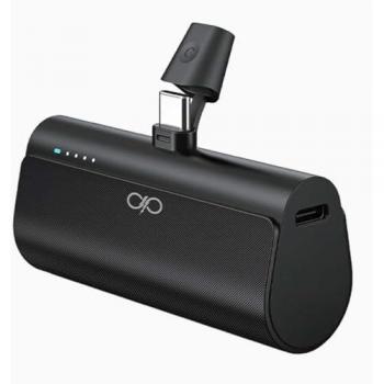 Powerbank Force Power Lite 5000mAh con USB-C Integrado y Carga Rápida 20W - Negro