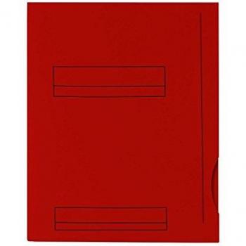 Chemises con 2 solapas y marco de indexación - Kraft 160 g - Rojo - Paquete de 50