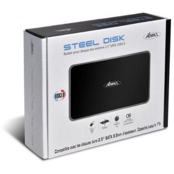 Caja de Disco Duro Externo Advance Steeldisk 2.5 SATA USB 3.0 Negra