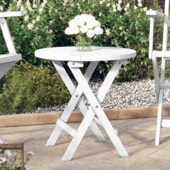 Mesa de jardín plegable de madera maciza de acacia blanca Ø 46 cm