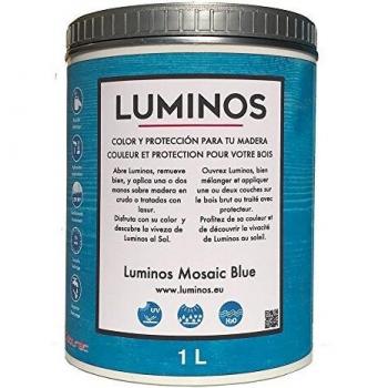 Luminos LUM1104 - MOSAIC BLUE - Lasur Bio al Agua Protector para Madera Exterior - Azul Mosaico 2.5L