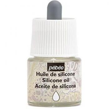 Aceite de Silicona Transparente 45 ml - Auxiliar para Pintura Acrílica con Dosificador Pipeta - Pébéo Studio Acrylics
