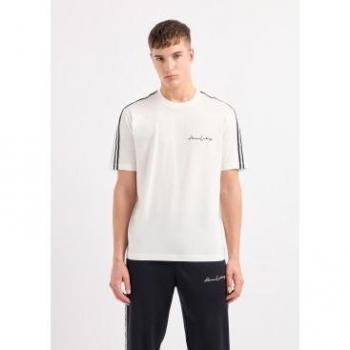 Camiseta de Corte Estándar para Hombre Armani Exchange Blanca (S) - Casual, Algodón, Manga Corta
