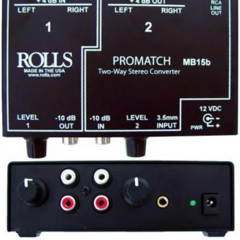 Rolls MB15B Promatch 2 Way Stereo Converter, 3.5mm Input