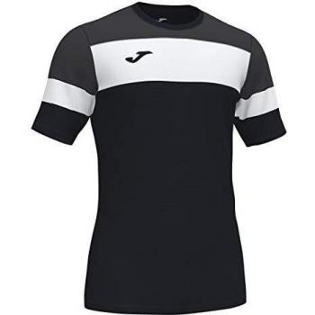 Joma Crew IV Camisetas Equip. M/C, Hombres, Negro-Antracita, XS