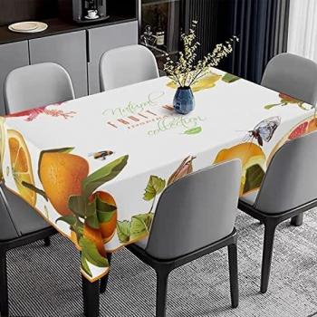 GREATOYAR Mantel Antimanchas Rectangular, Mantel Impermeable, Hule Mesa, Resistente, Lavable, Impermeable, Ideal para Interiores y Exteriores, para Decoración de Mesa, Fruta, Medida 140x180cm