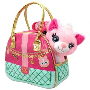 Peluche Gatito París con Bolsito Transportín Colorbaby 47153, peluche de gato suave y tierno, incluye bolso transportín, diseño atractivo y colorido, ideal para niños a partir de 2 años