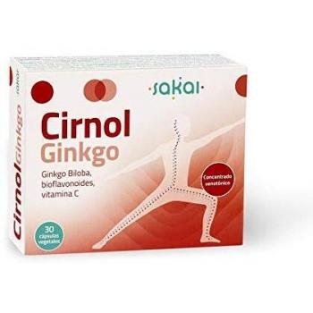 Sakai – Cirnol Ginkgo, Complemento alimenticio a base de polvo y extracto titulado de Ginkgo Biloba, Bioflavonoides y Vitamina C