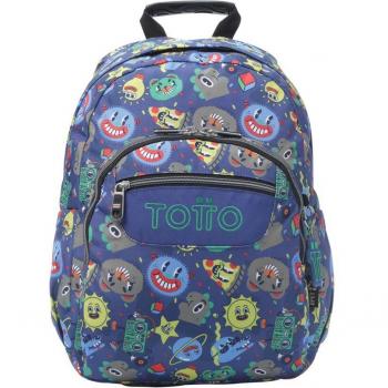 Mochila Totto Gommas Azul Escolar Pequeña