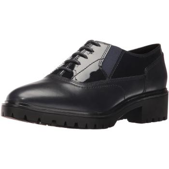 Geox D Peaceful H, Zapatos de Cordones Oxford para Mujer, Blau
