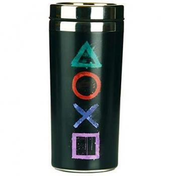 Playstation Taza de Viaje, Acero Inoxidable, Multicolor, 9 x 9 x 18 cm