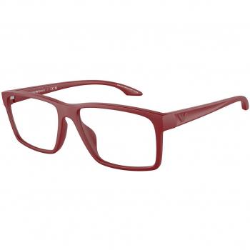 Emporio Armani Gafas Graduadas EA 3210U 5067, Lentes Recetados Para Hombre Rojos, Tamaño 57
