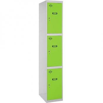 Casillero SIMONLOCKER PROF.DISM. 3 DOORS 1/3 400 INIT GR/VE - 98233D1340 - Simon Rack, Taquilla metálica Profesional 3 Puertas