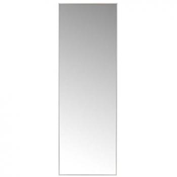 Espejo de pared rectangular blanco de poliestireno 30x90 cm con sujeciones para colgar