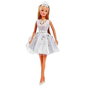 Simba Steffi Love 105733465 - Muñeca con Vestido de Purpurina, refinada con Cristales Swarovski, Multicolor