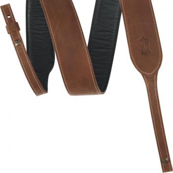 Levy's 5cm Brown Leather Banjo Strap