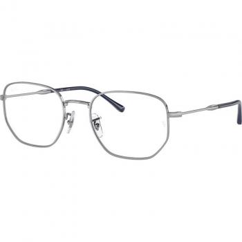 Ray-Ban RX6496 Asian Fit 2501 Men's Eyeglasses Silver Size 51
