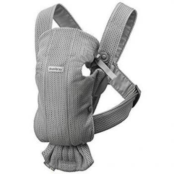 BABYBJÖRN Mochila Porta Bebé Mini, 3D Mesh, Gris