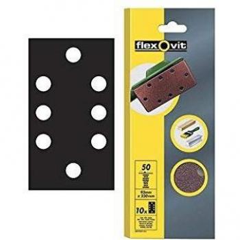 Flexovit Paper Backed Orbital Sheets 93mm x 230mm - 8 Hole Non Aligned - Crs