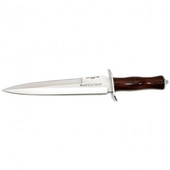 Cuchillo de caza Muela Bear BEAR-24R con puño de madera prensada rosewood, cruceta inoxidable y tarjeta multiusos - 38 cm