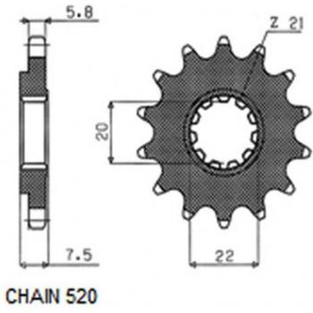 Rueda dentada para cadena SUNSTAR SUNF312-12, 12 dientes, compatible con cadenas de bicicleta
