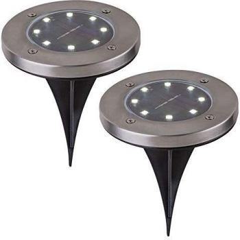 Lámpara LED Solar con Estaca 33414, Negro - Iluminación Exterior Jardín