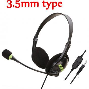 Auriculares USB 3.5mm con micrófono, ligeros y con cancelación de ruido, para ordenador, portátil, Mac, escuela y niños