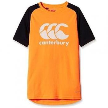 Canterbury Vapodri – Camiseta de manga corta de entrenamiento para hombre, unisex-kids, color Azul - Atomic Orange, tamaño talla 14