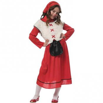 Rubie's Disfraz de Pastorcilla rojo y blanco para niña