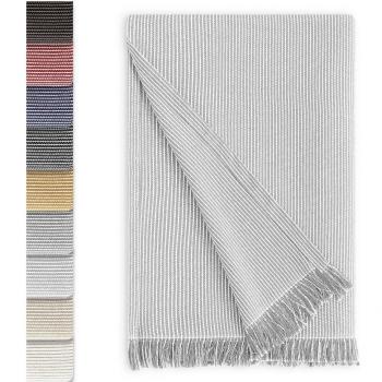 Plaid Multiusos Claro EIFFEL TEXTILE - Versátil y Decorativo Plaid para Sofá, Cama o Chaise Longue