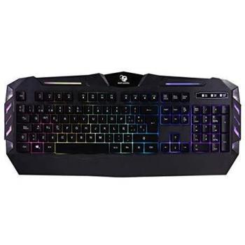Coolbox - Teclado Silencioso Deep Gaming ColorKey con Iluminación RGB, Teclas Multimedia y Antighosting