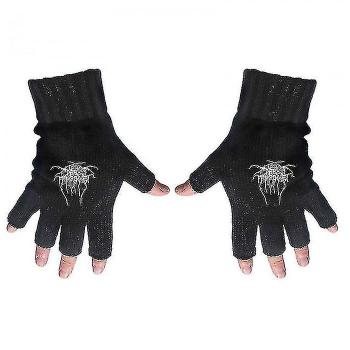 Guantes sin dedos Darkthrone Unisex Adulto Logotipo Negro One Size