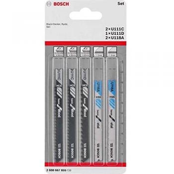 BOSCH 2608667855 - Hoja de sierra de calar U111C, U111D, U118A: 5 uds