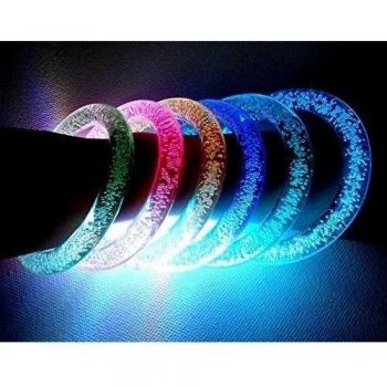 PRESKIN - LED brazalete, Stern Armring, Multicolour intermitente de la joyería para mochila, bicicleta, niños y perro Talla:10 x LED Armring