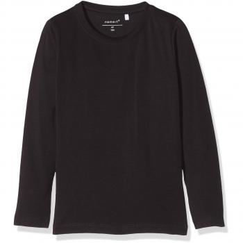 NAME IT Nkmvillum Ls Top Noos, Camisa Manga Larga para Bebés, Negro