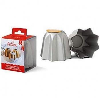 Set de 3 Moldes Mini Pandoro de Aluminio Anodizado Ø7,5 x H6,5 cm