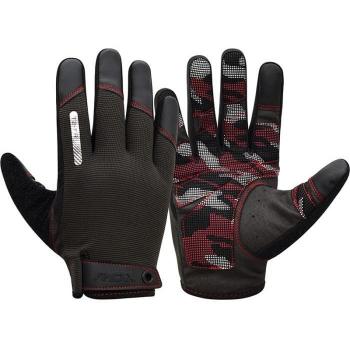 RDX Guantes para el Levantamiento de Pesas con Soporte Adicional Elástico y Largo para la Muñeca, Agarre Completo en la Palma de la Mano, ideales para HIIT, Culturismo, Ciclismo