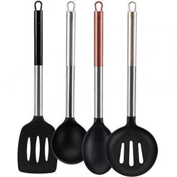 Set de Utensilios de Cocina de Nylon BERGNER Black&neon 35 Cm Negro