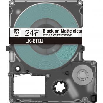 Epson C53S672067 Etiqueta LK-6TBJ Negro Transparente