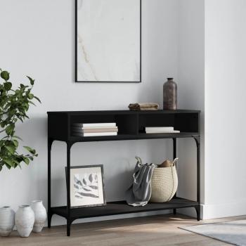 Mesa consola de madera de ingeniería 100x30,5x75 cm - Negro, Roble Sonoma, Roble ahumado - Mesa de sofá, mesa de entrada para salón, consola de entrada, mueble recibidor, mesita auxiliar
