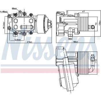 Enfriador de aceite NISSENS 91315 - Enfriador de aceite para motor, diseñado para optimizar la temperatura del aceite del motor, fabricado por NISSENS, compatible con diversas marcas y modelos de vehículos
