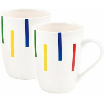 SET 2PC TAZA 11CM PORCELANA NEW BONE CHINA - BENETTON