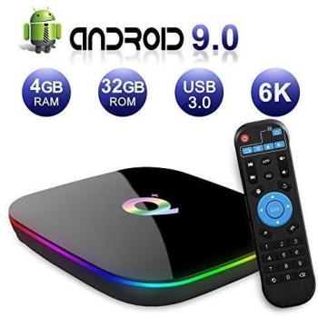 Android TV Box 10.0, Android Box 4GB RAM 32GB ROM H616 Quad Core Cortex-A53 Smart TV Box, soporta 6K de resolución 3D 2.4GHz WiFi Ethernet Media Player