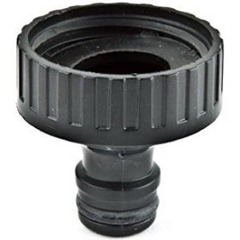 Altuna Conector de Grifo roscado de 1 con Manguera de jardín, Negro