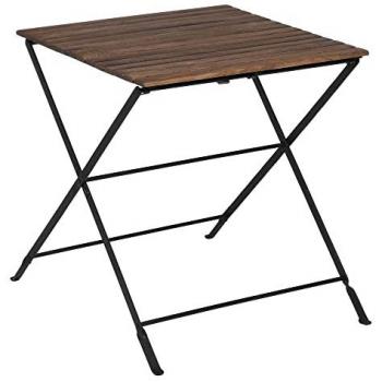 Mesa auxiliar 70 x 70 x 76 cm Natural Negro Madera Hierro